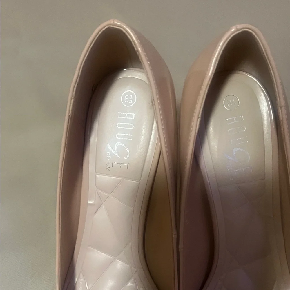 New Rouge Helium Pink Heels with Glitter Detail